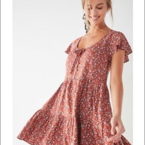 UO Floral Tiered babydoll dress